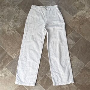 Vtg great “Hidden”  90s cargo White High-rise/Waisted wide leg jeans